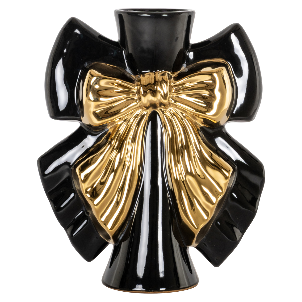 Vase Danai black/gold