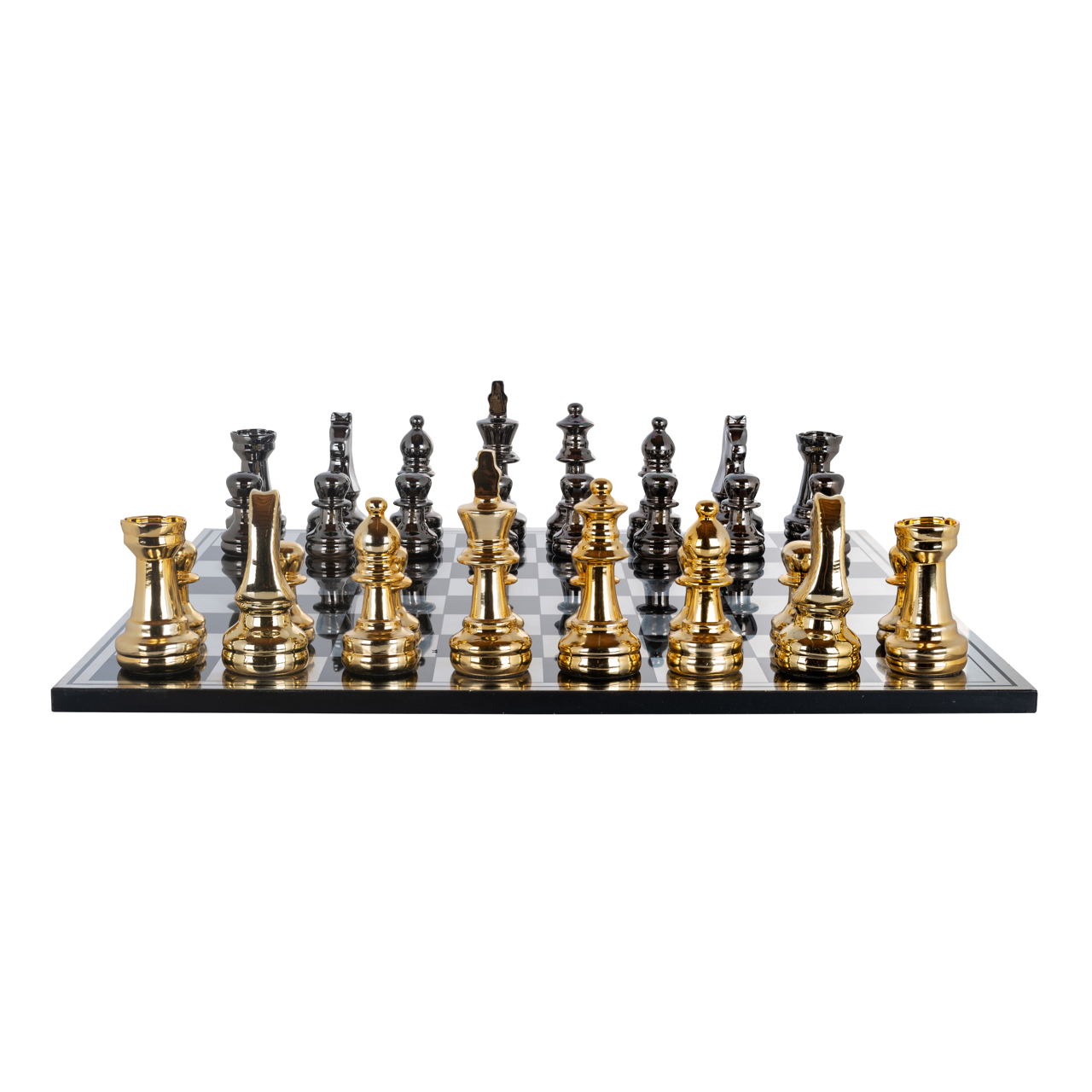 Dekoratives Spiel Saray black/gold chessboard