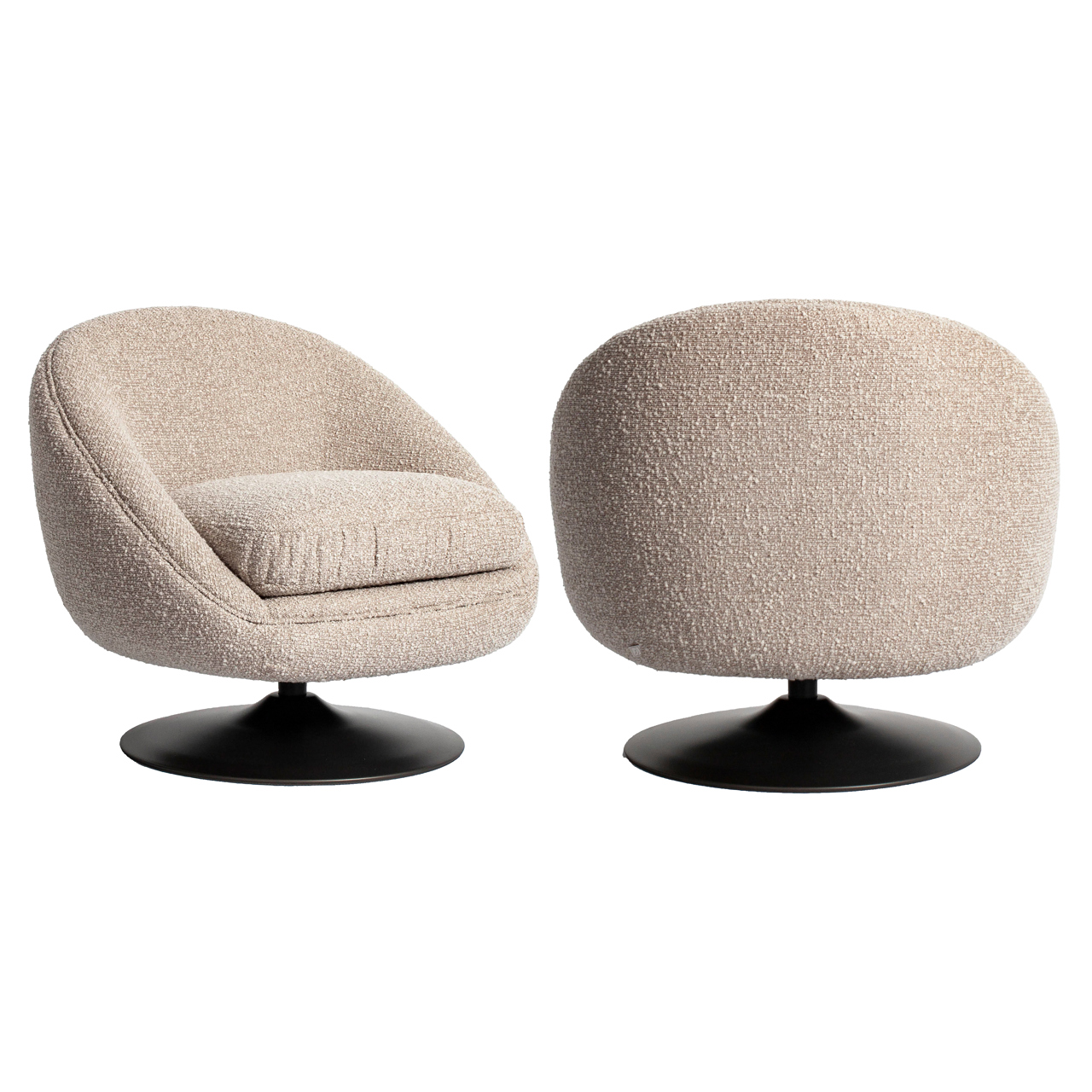 Lounge Stuhl Nodo natural chunky swivel