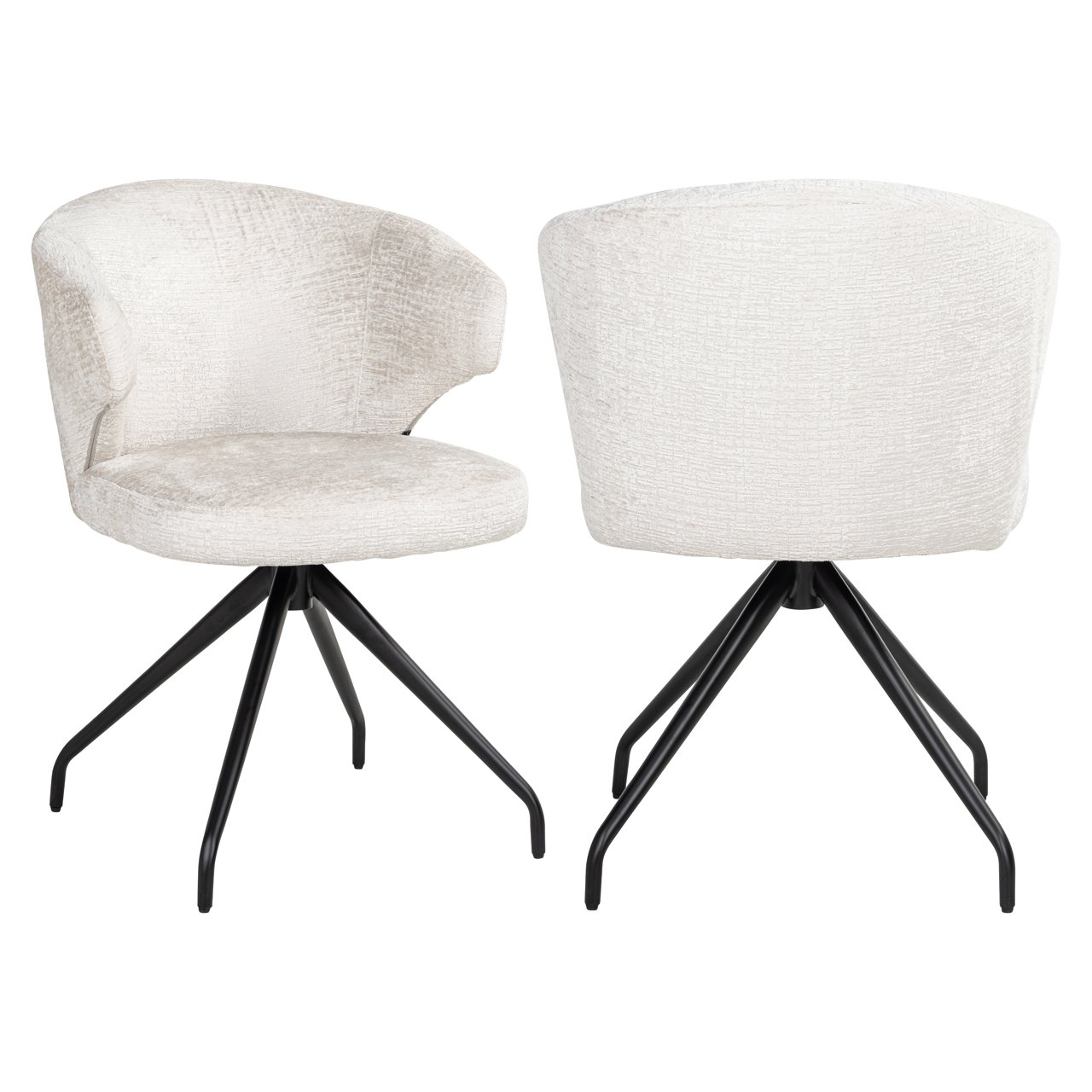Esszimmerstuhl Milly cream fusion swivel