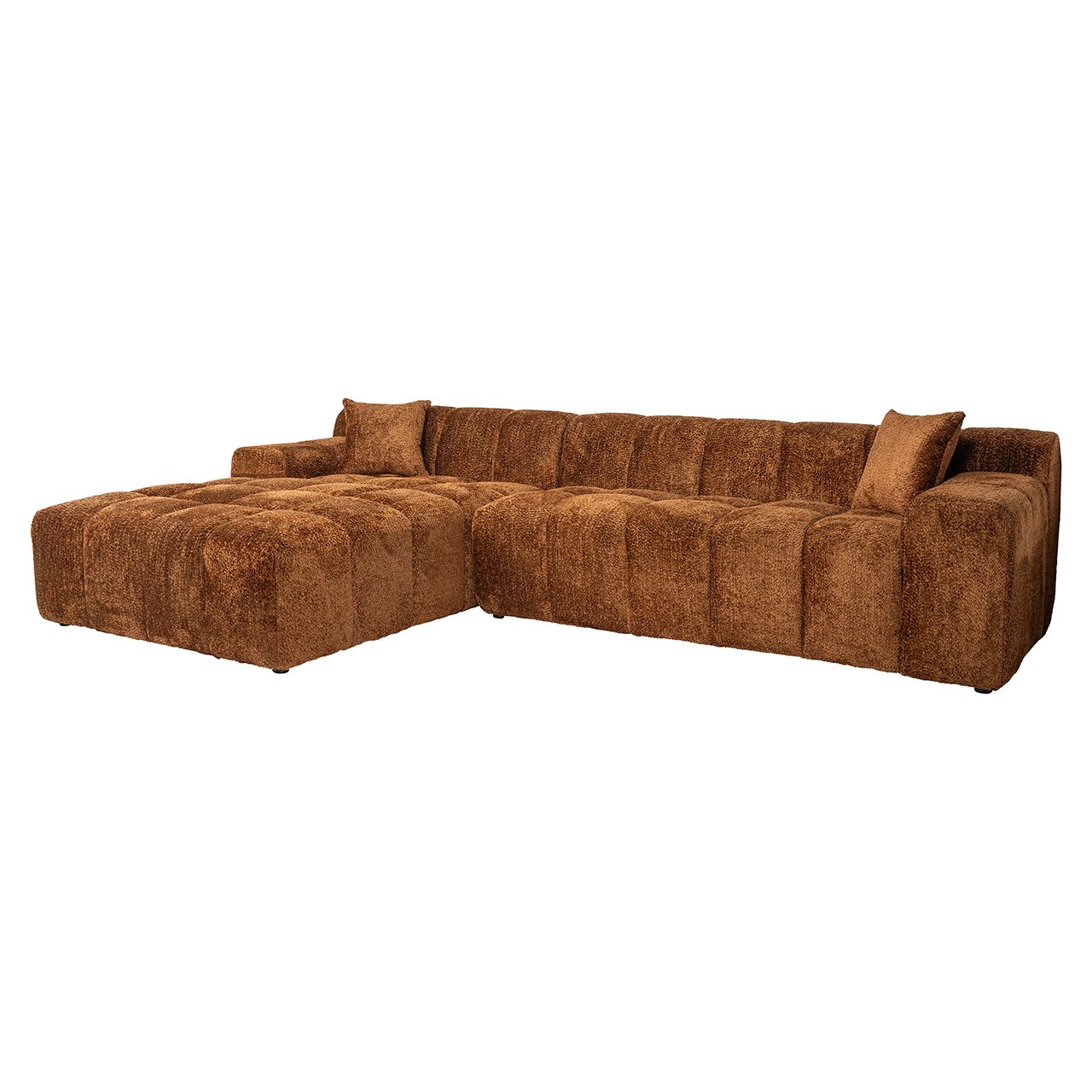 Sofa Cube 3-Sitzer + Lounge links (Be Lovely 603 Cinnamon)