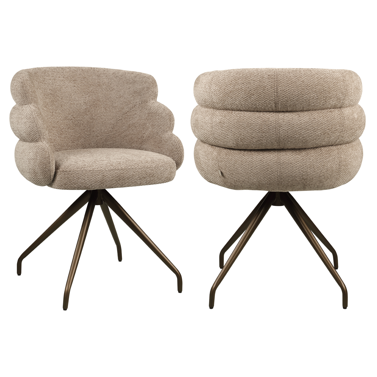 Esszimmerstuhl Kayla mocca boldweave swivel