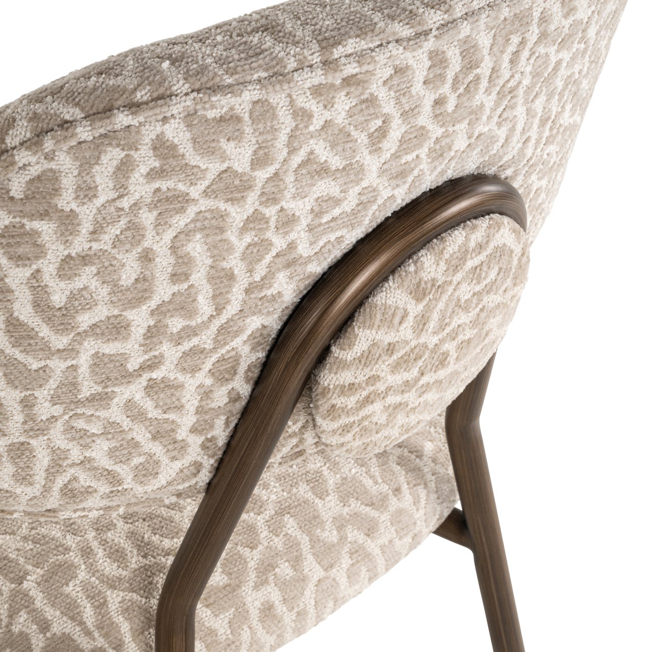 Thekenstuhl Xenia beige leopard fire retardant (Set of 2)