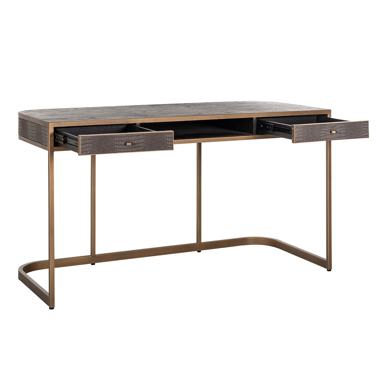 Schreibtisch Classio 2-Schubladen (Brushed Gold) Schreibtisch Classio 2-Schubladen (Brushed Gold)