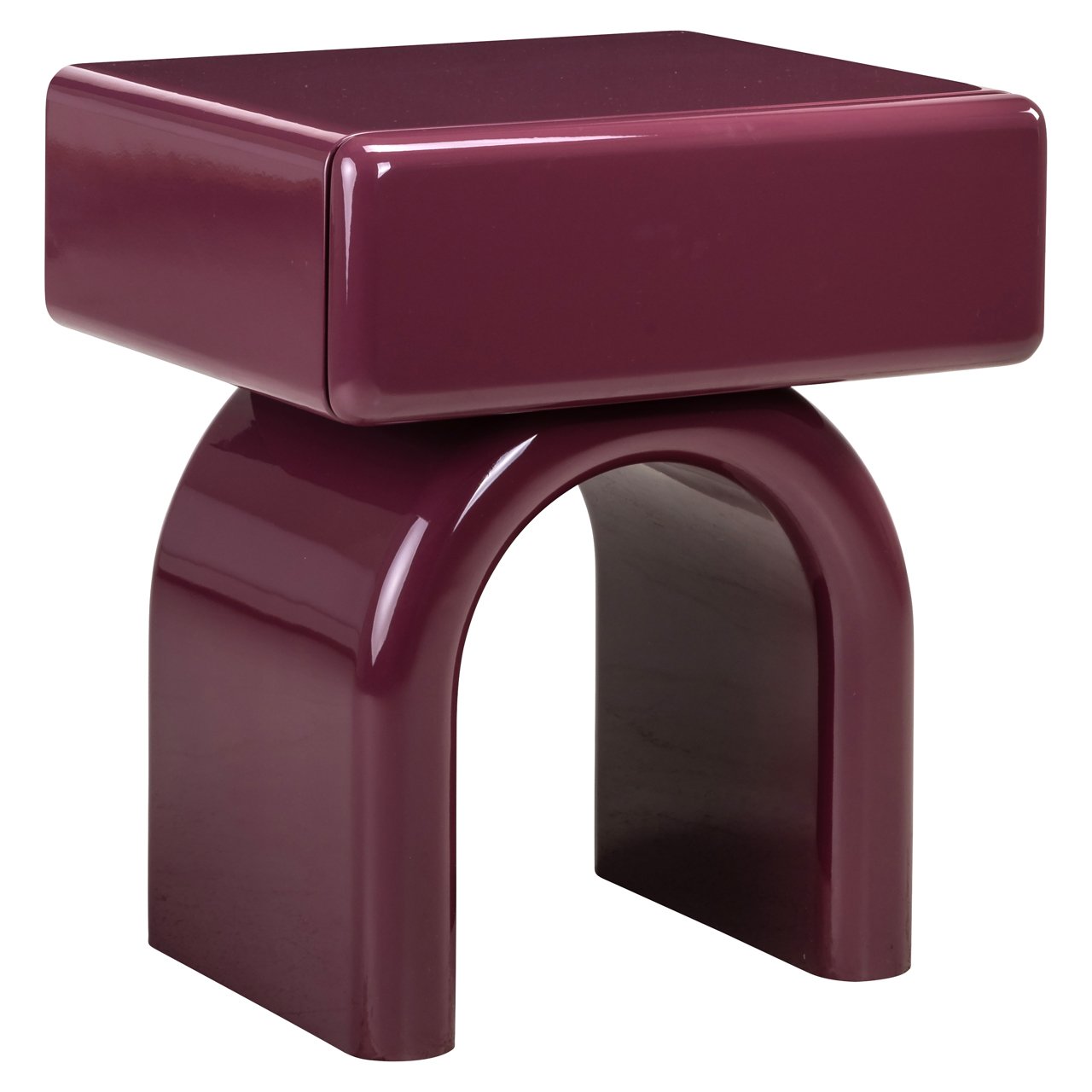 Nachttisch Bennet burgundy 1-drawer