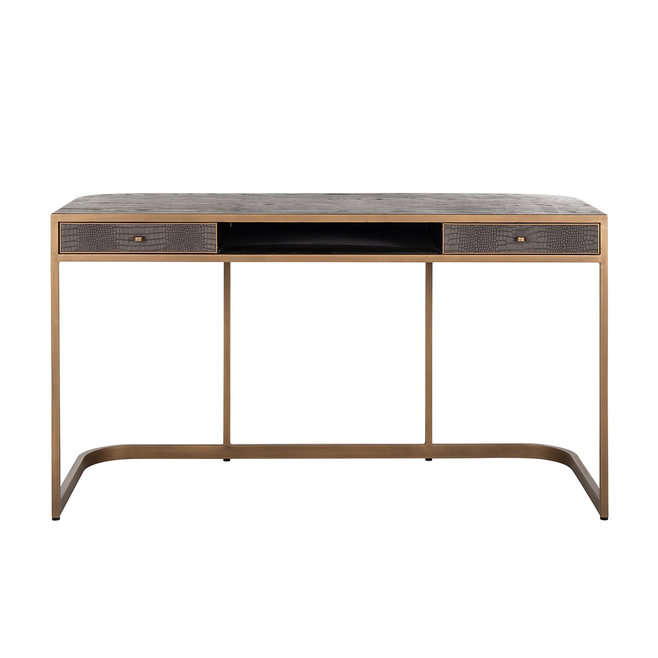 Schreibtisch Classio 2-Schubladen  (Brushed Gold)