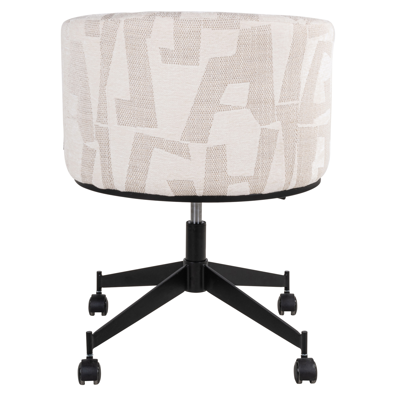 Esszimmerstuhl Rochenne beige graffic swivel on wheels