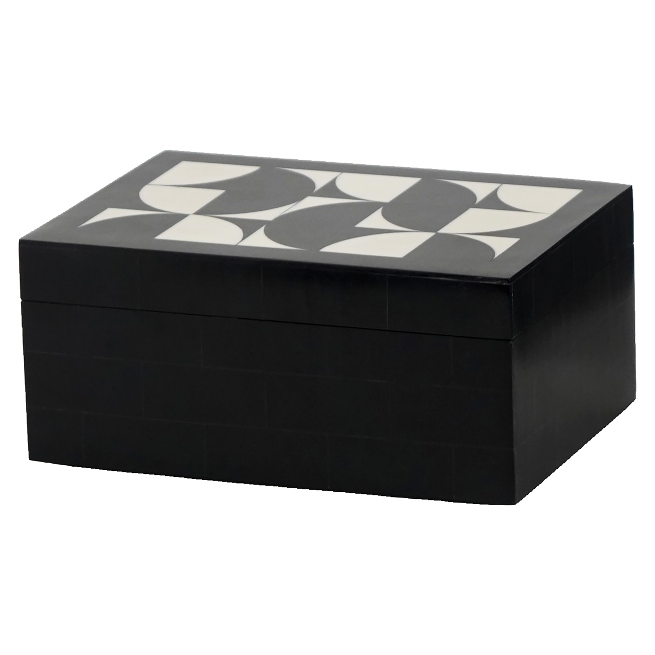 Aufbewahrungsbox Rae black/white (Set of 2)