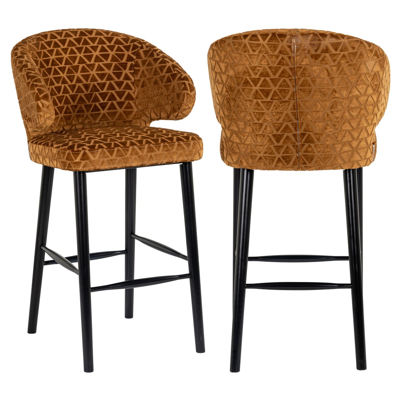 Barhocker Indigo old gold triangle