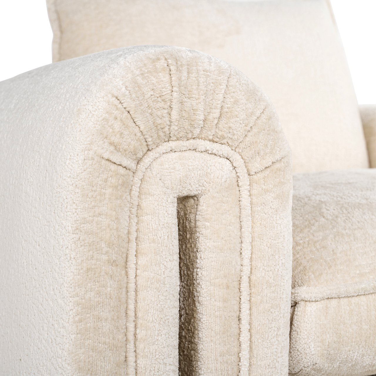 Sessel Sandro white chenille (Bergen 900 white chenille)