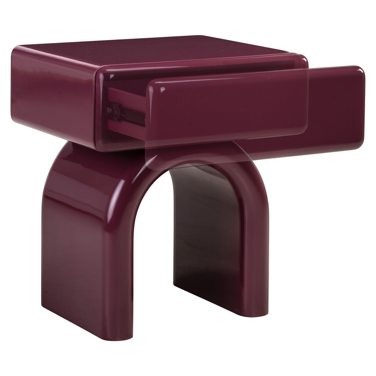 Nachttisch Bennet burgundy 1-drawer