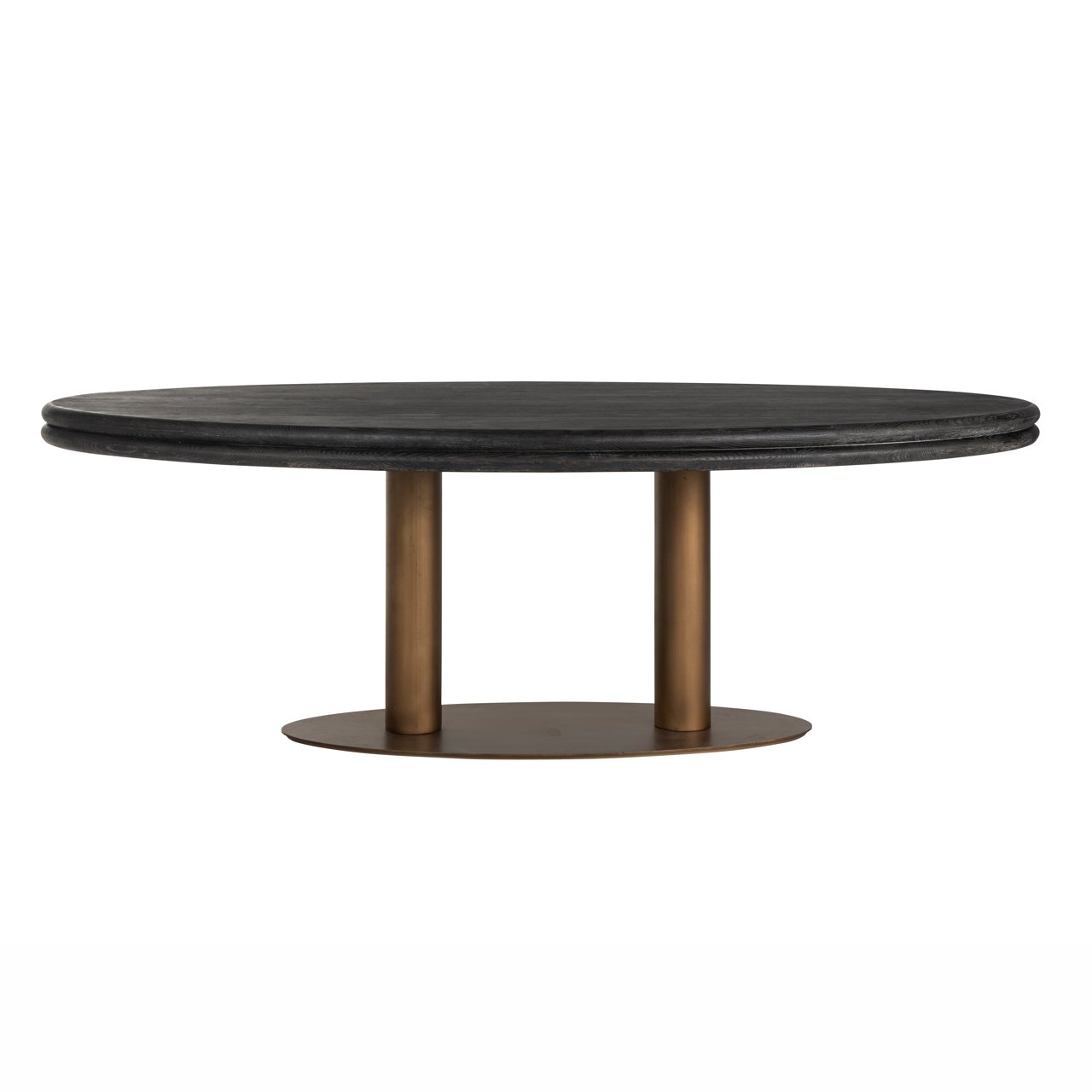 Esstisch Macaron black rustic oval 235