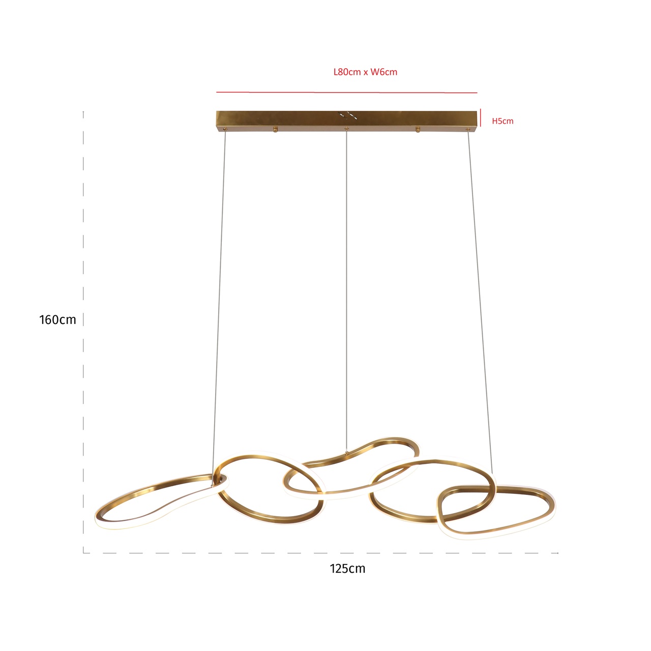 Pendelleuchte Flyn brushed gold