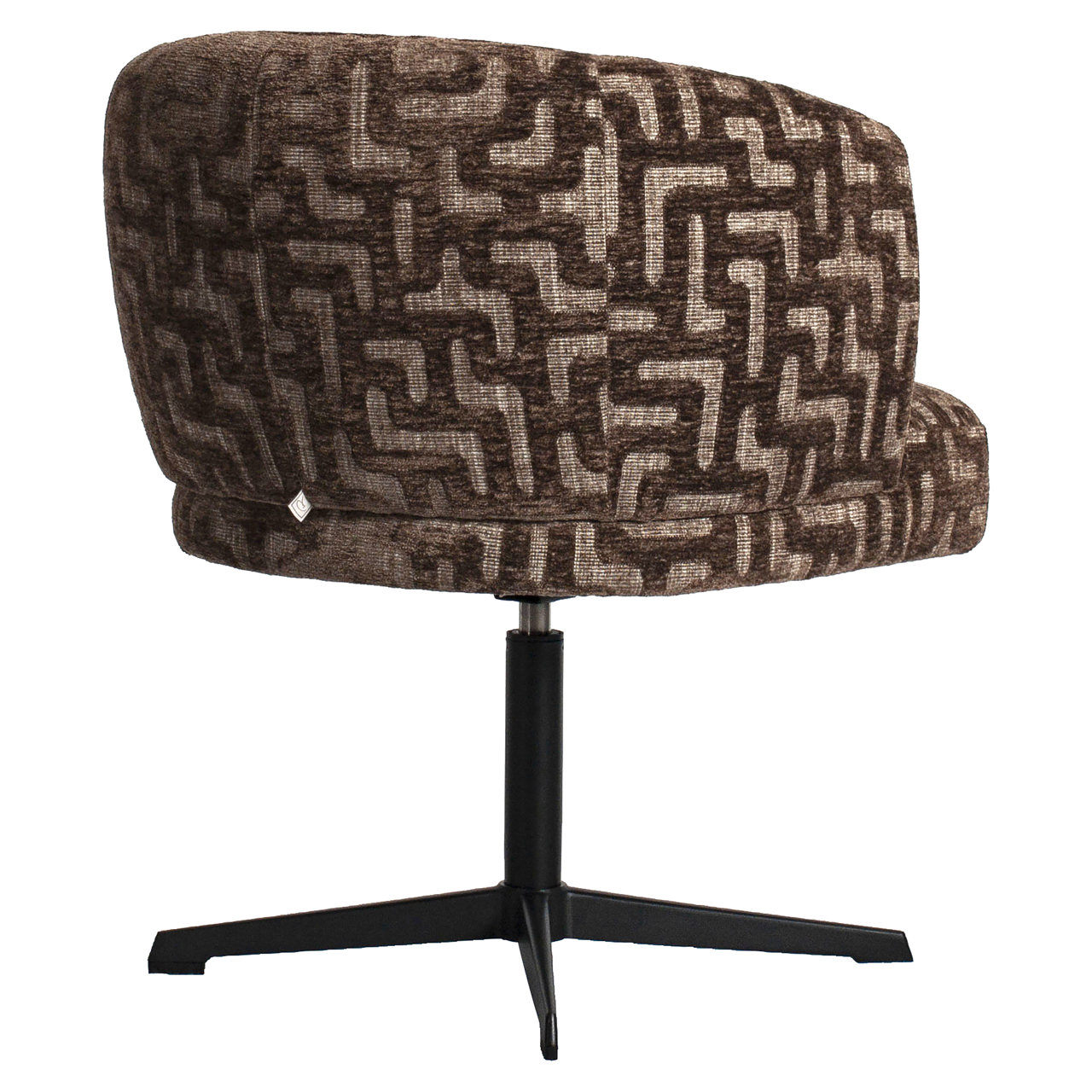 Esszimmerstuhl Dinan brown labyrinth fire retardant - swivel