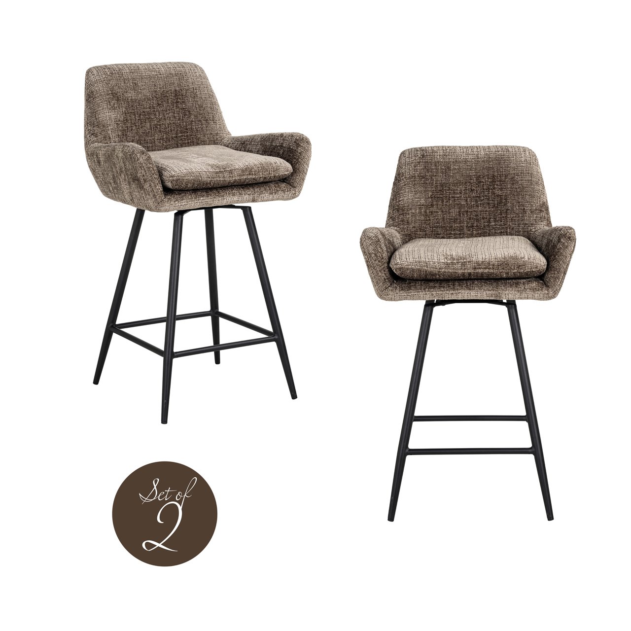 Thekenstuhl Linsey niagara stone (Set of 2)