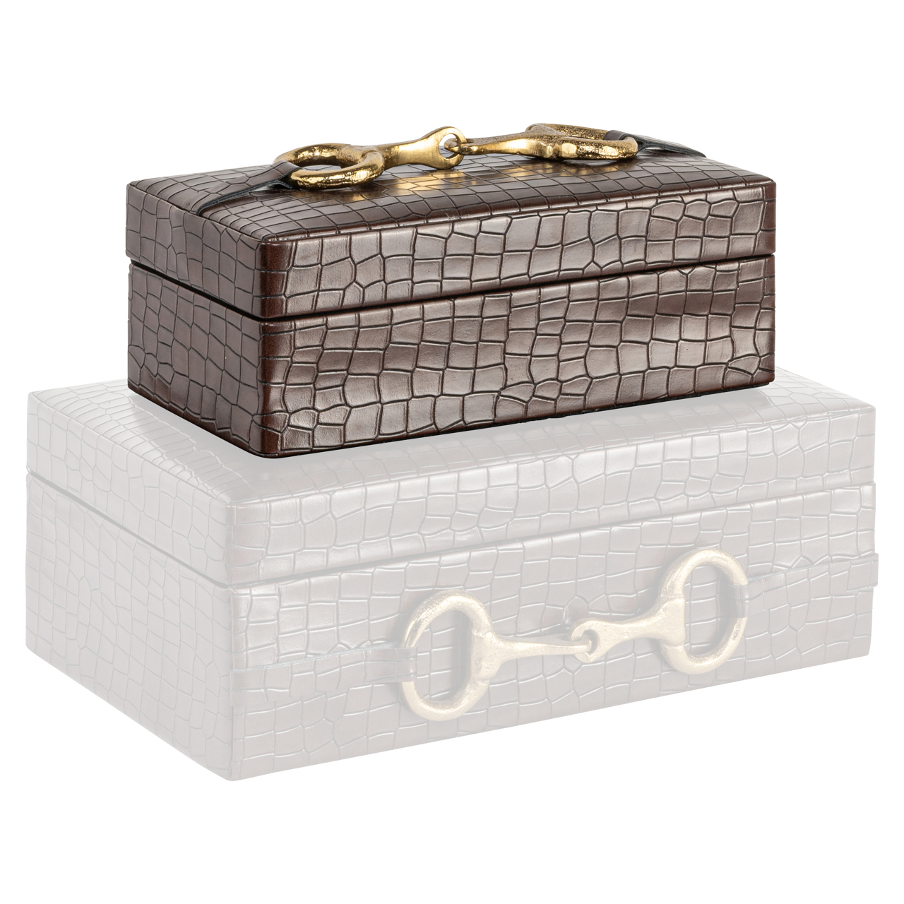 Aufbewahrungsbox Rex dark brown small