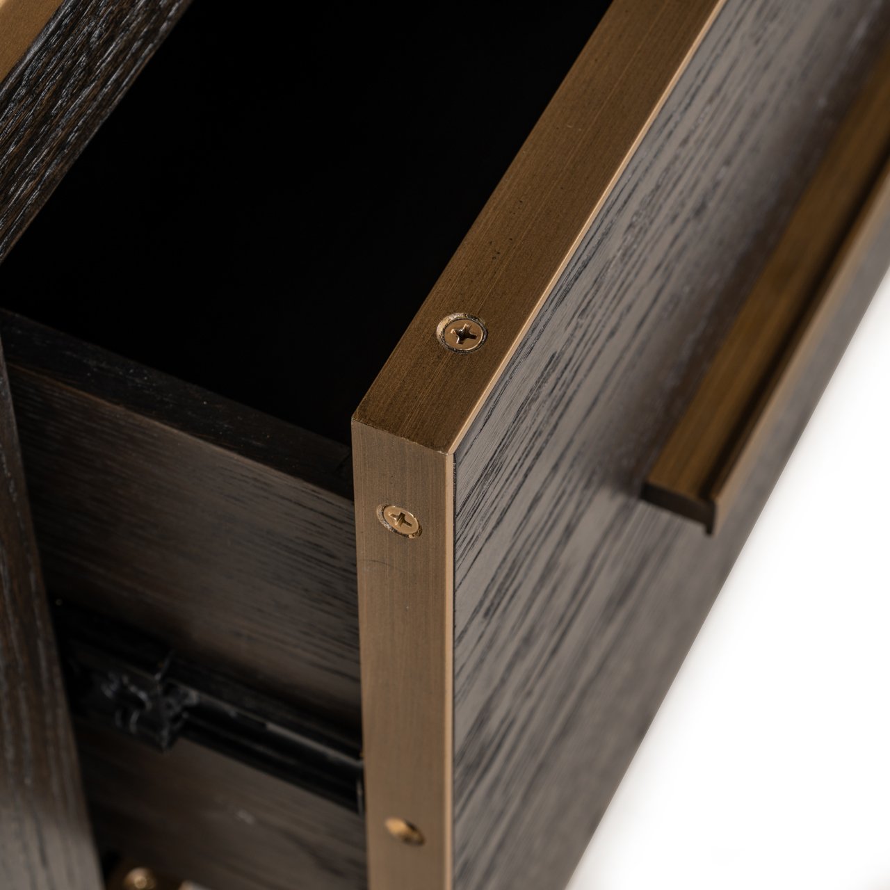 Vitrine Carter brown small 2-drawers