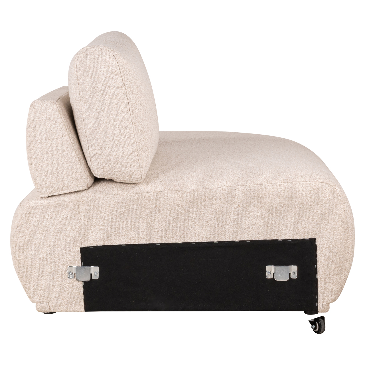 Sofa Bolica cayenne ecru ottoman right