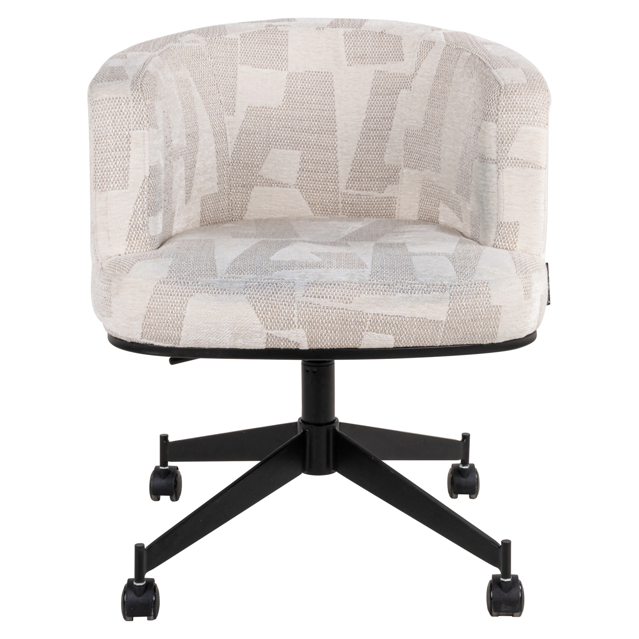 Esszimmerstuhl Rochenne beige graffic swivel on wheels