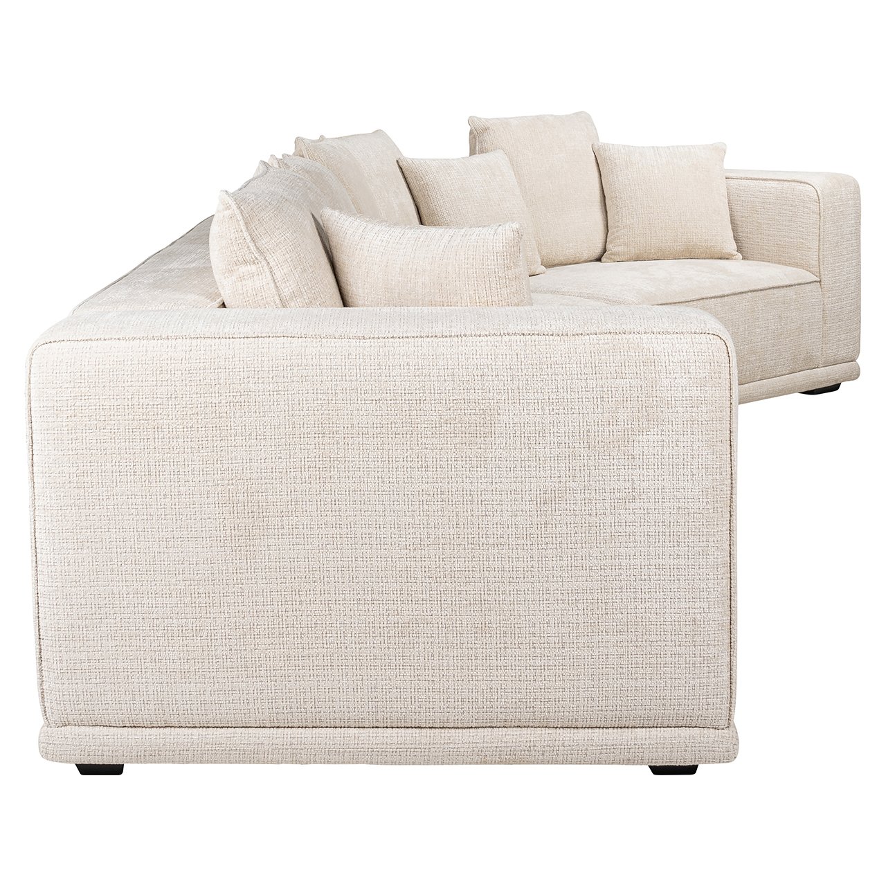 Sofa Lusso 4-Sitzer beige Chenille (Niagara 902 beige)