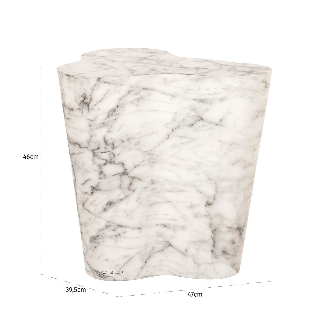 Beistelltisch Rockyard Kunstmarmor Weiß Indoor/Outdoor (White)