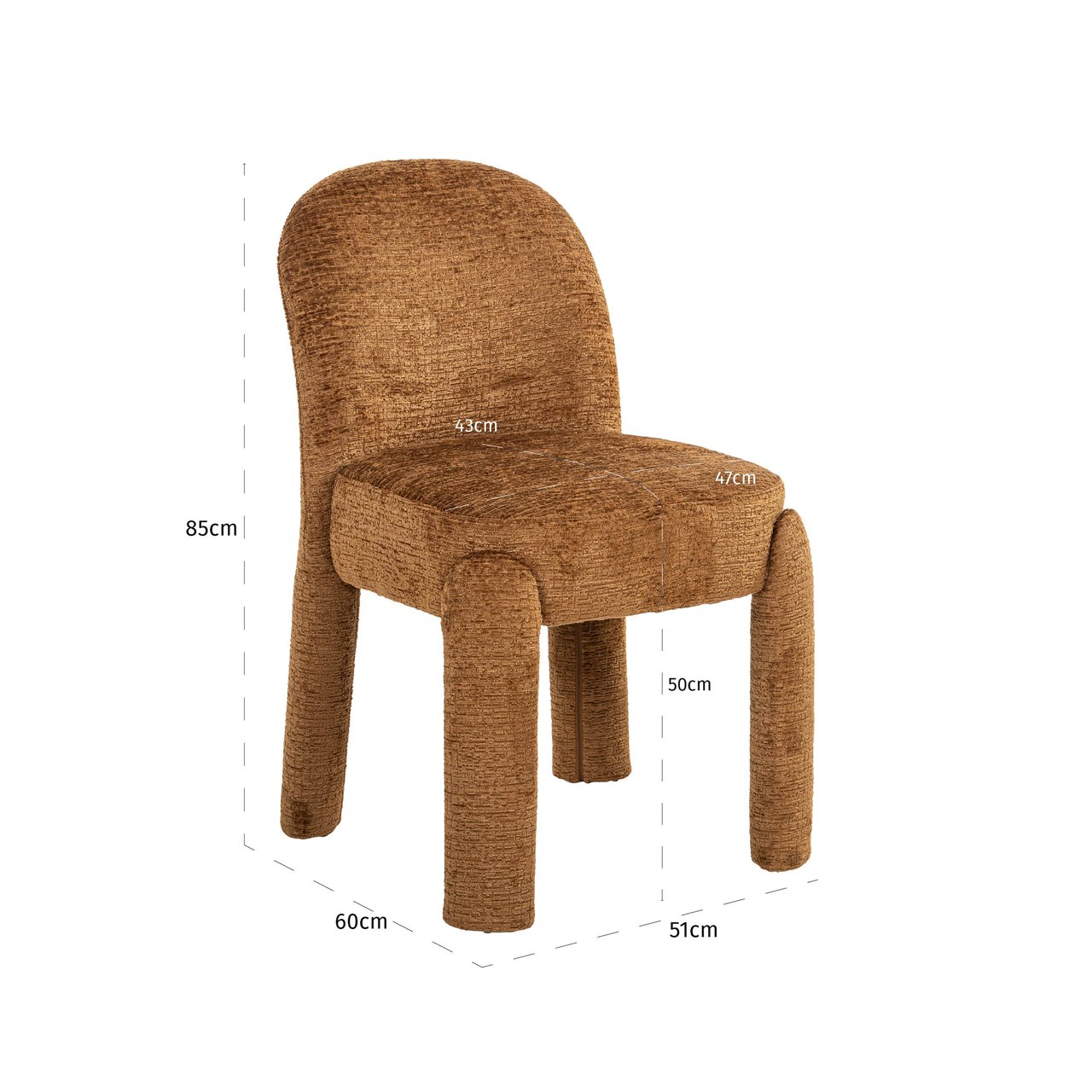 Esszimmerstuhl Brandi cognac fusion (Set of 2)