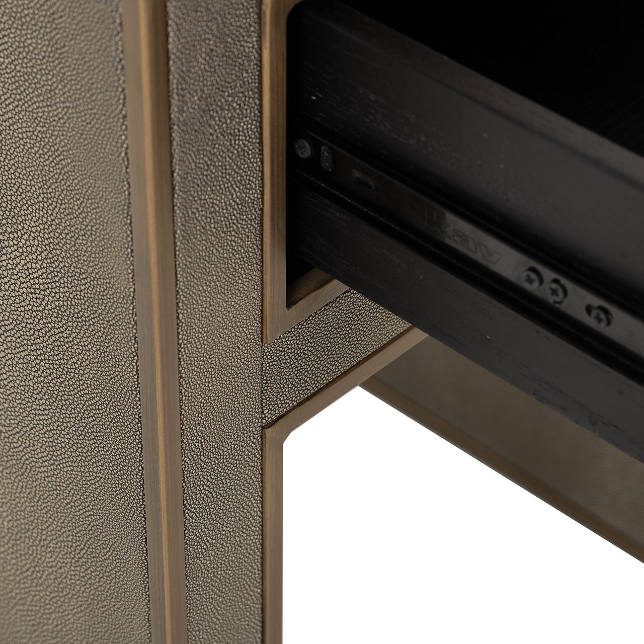 Nachttisch Bloomville 1 Schublade mit Glas (Brown)