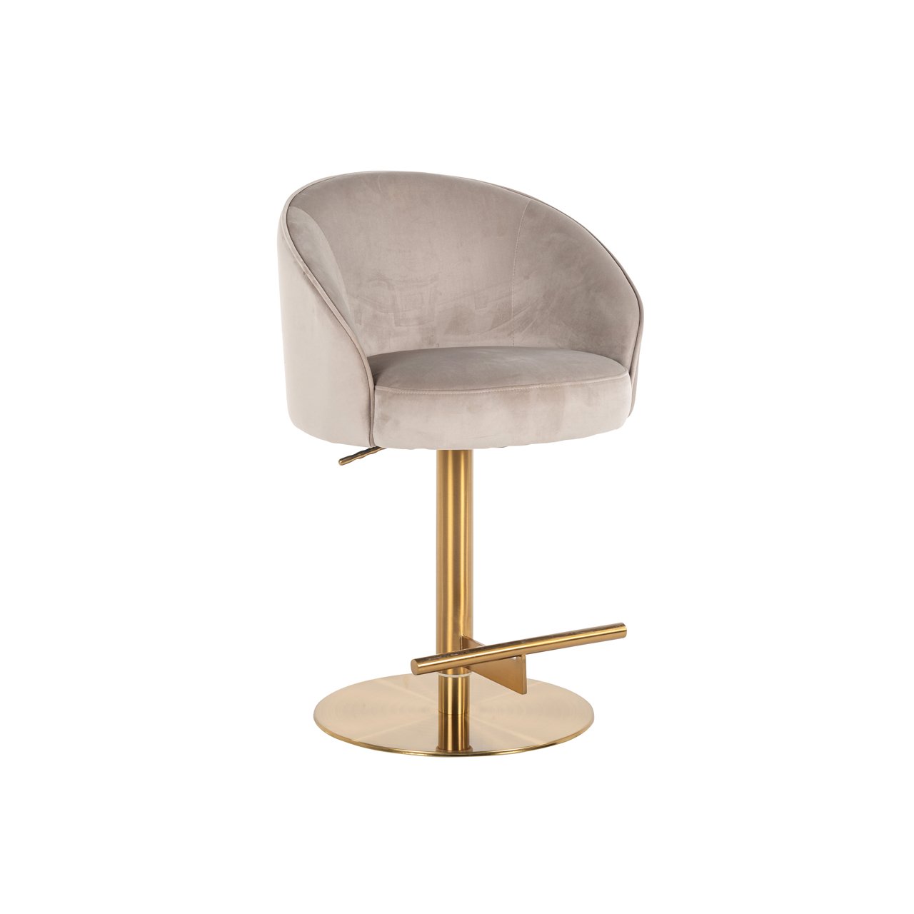 Barhocker Zabi khaki velvet swivel Barhocker Zabi khaki velvet swivel