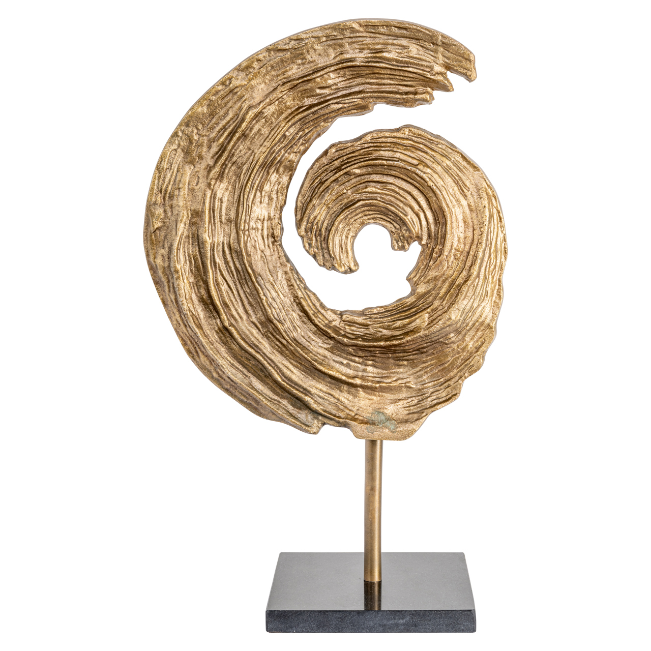 Dekoratives Objekt Swirl brass antique large