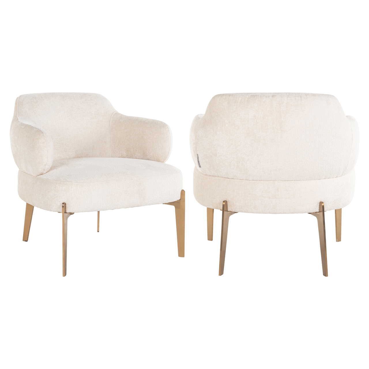 Lounge Stuhl Venus white chenille