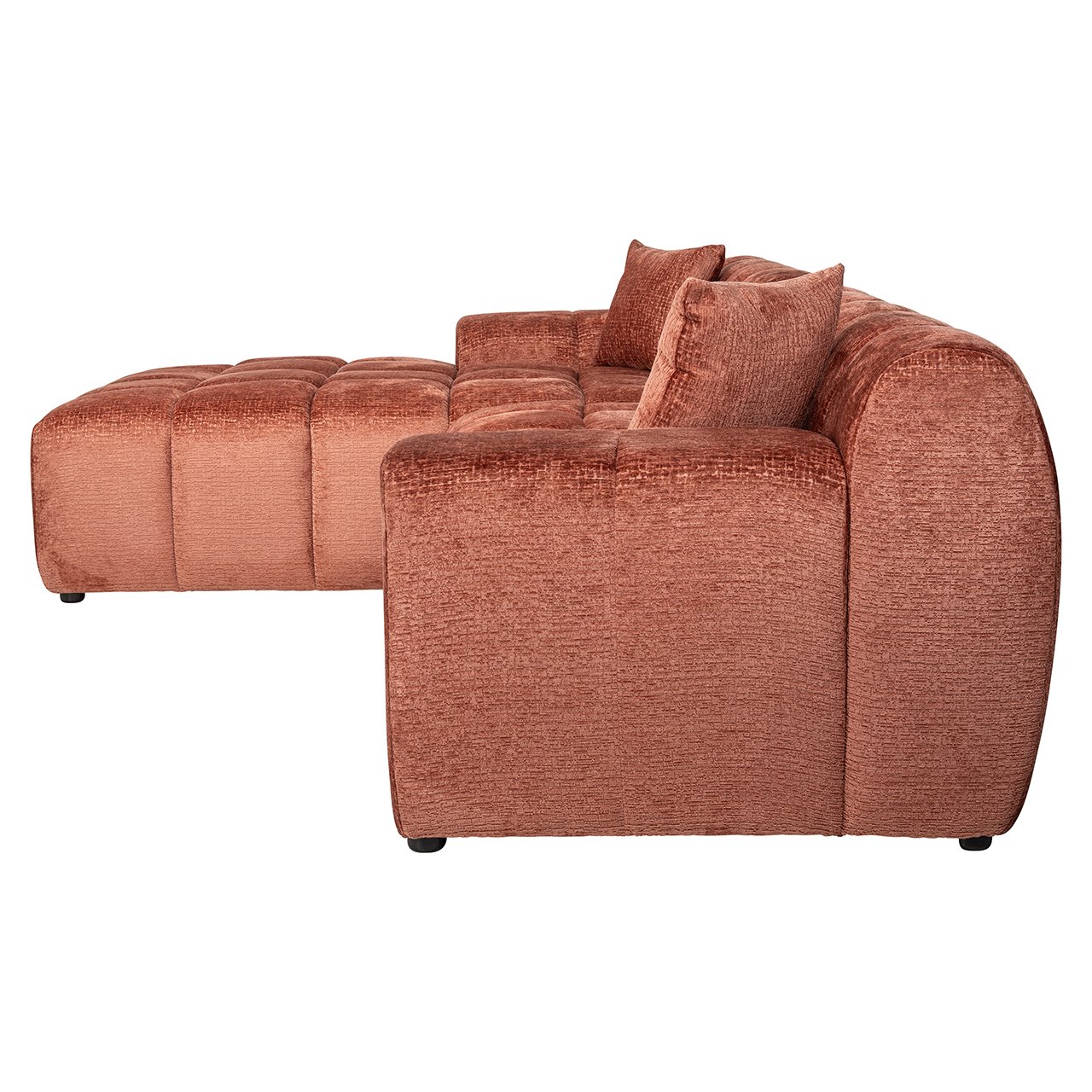 Sofa Cube 3-Sitzer + Lounge links (Fusion 92 Blush)