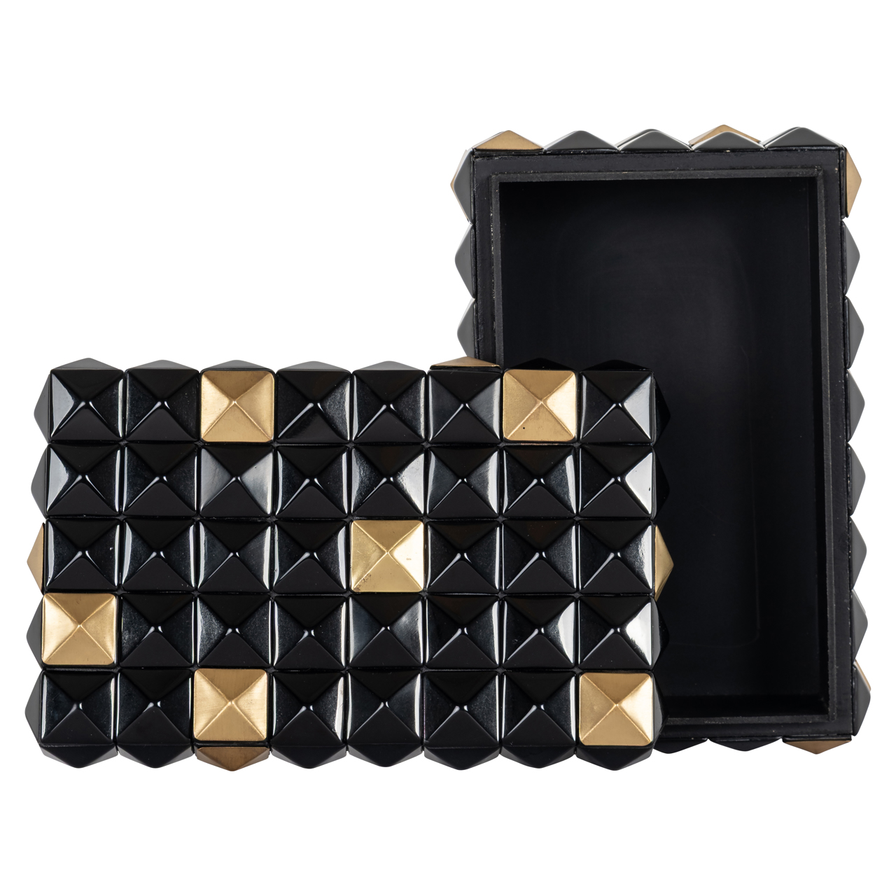 Aufbewahrungsbox Velicia black/gold