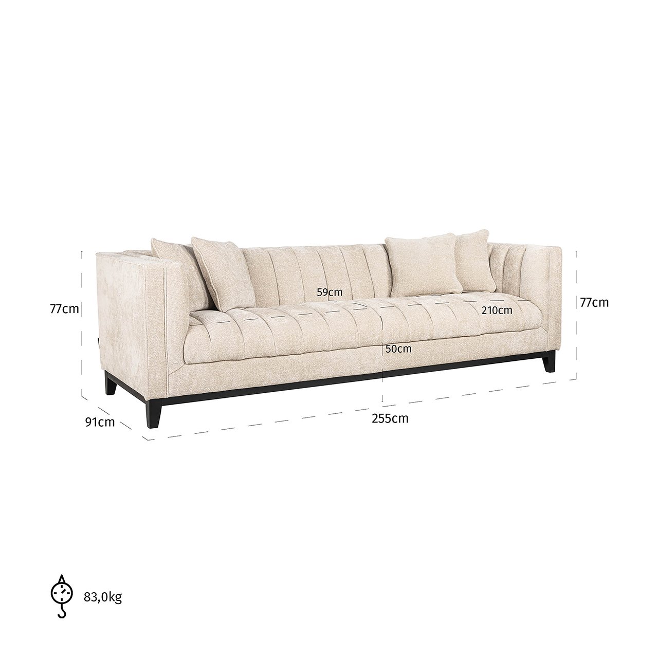 Sofa Beauchamp cream unicorn (Unicorn 11 cream)