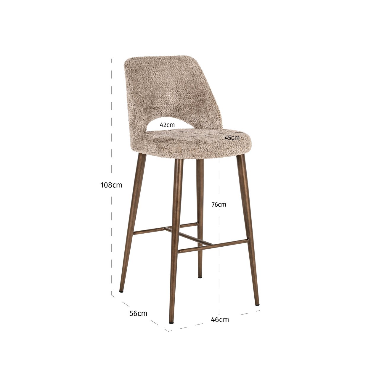 Barhocker Delphine lovely nature fire retardant