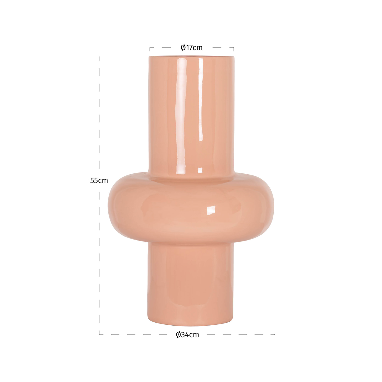 Vase Alison salmon large