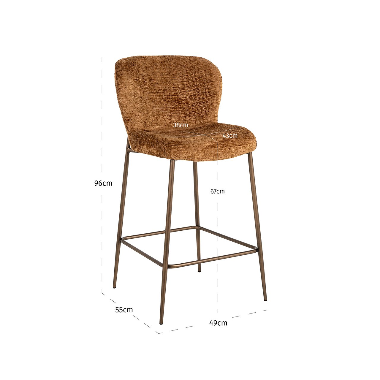 Thekenstuhl Odarby cognac fusion (Fusion cognac 28) Thekenstuhl Odarby cognac fusion (Fusion cognac 28)
