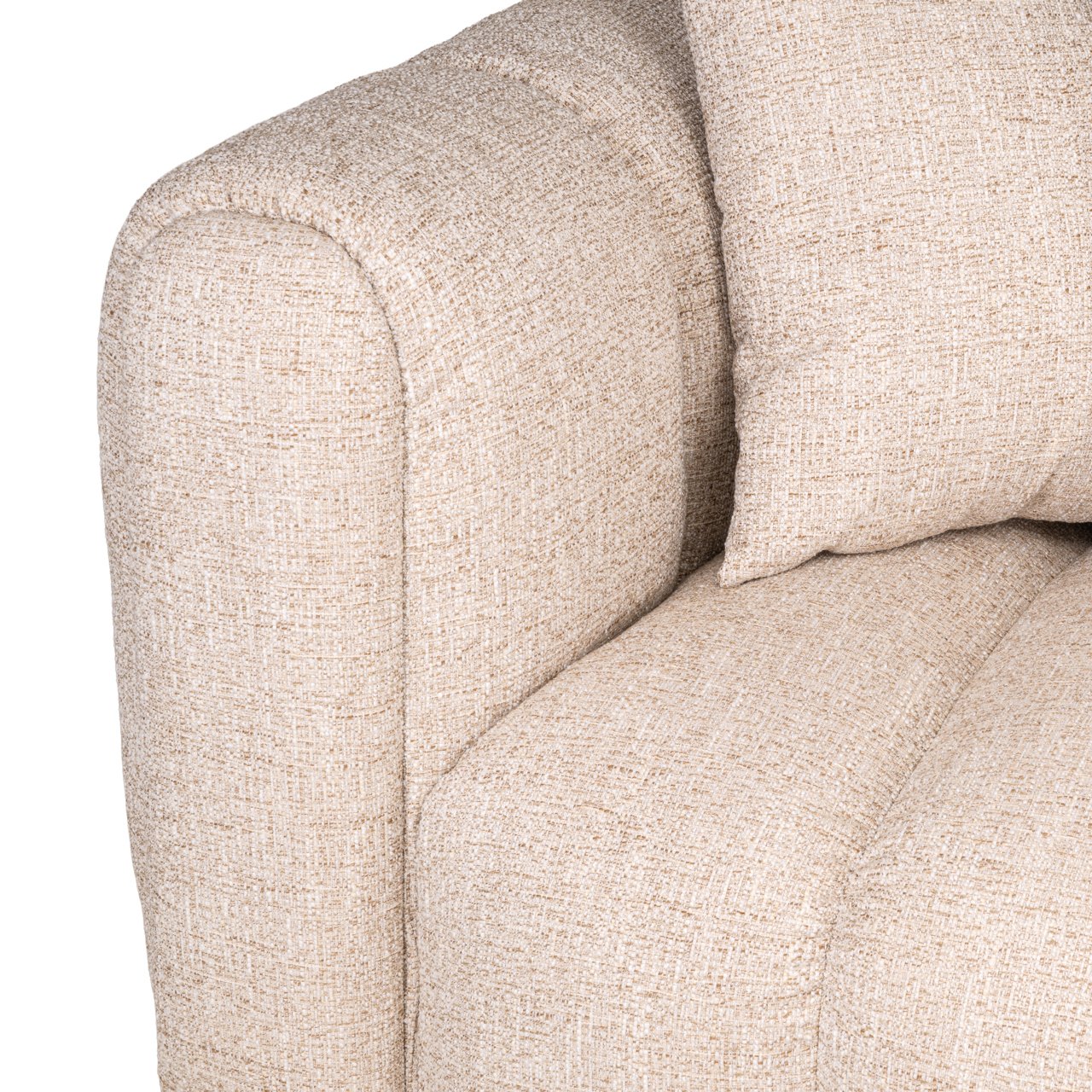 Sofa Novaro cream tweed lounge right fire retardant