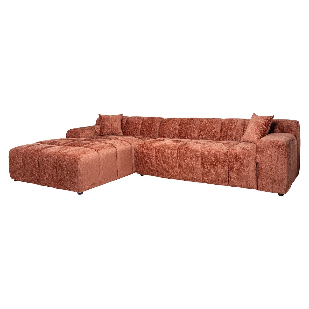 Sofa Cube 3-Sitzer + Lounge links (Fusion 92 Blush)