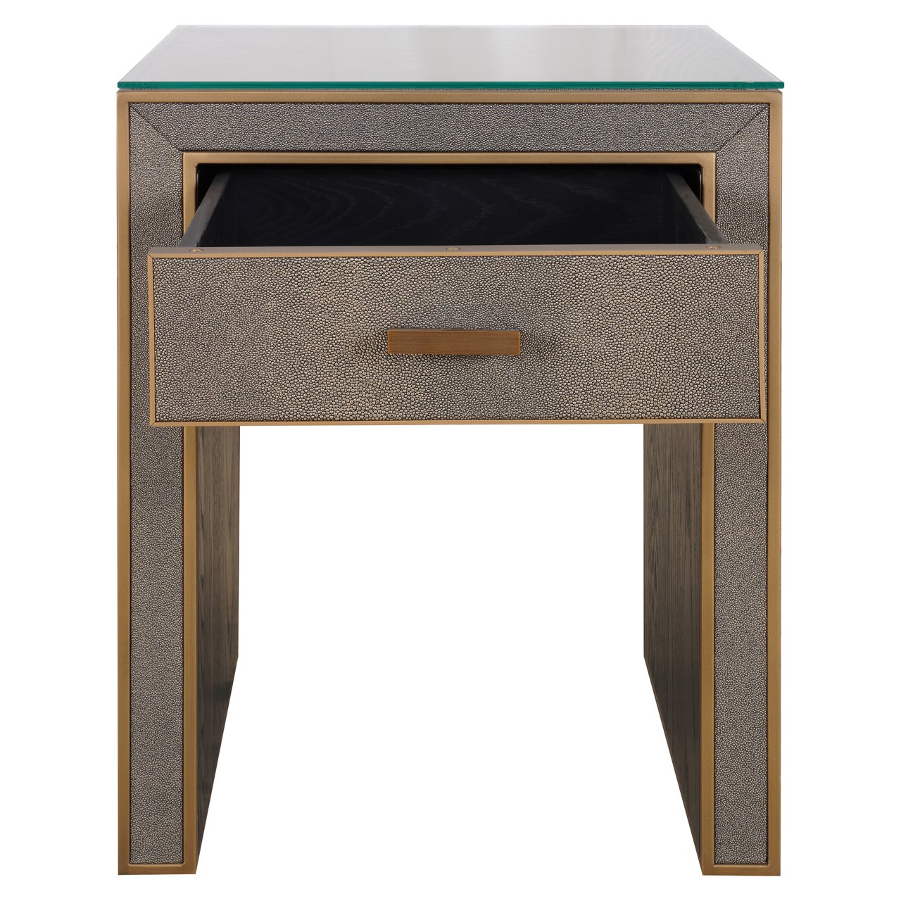 Nachttisch Bloomville brown incl. glass top
