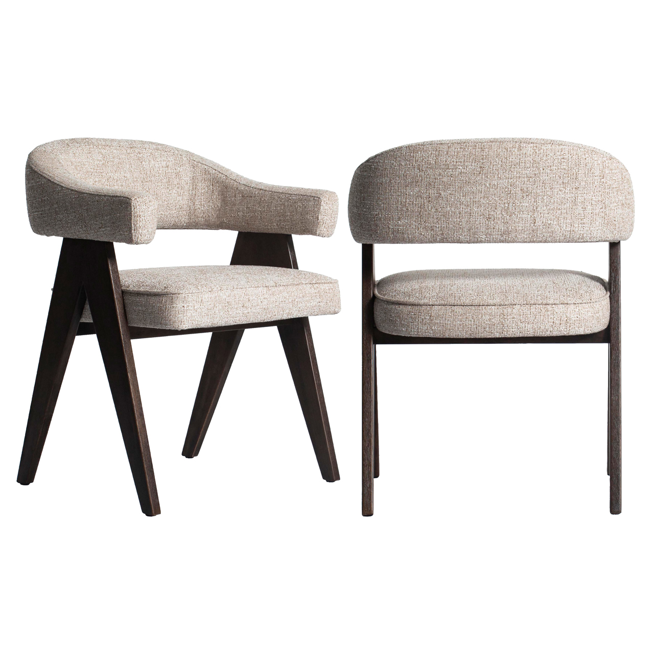 Esszimmerstuhl Mori cream tweed fire retardant