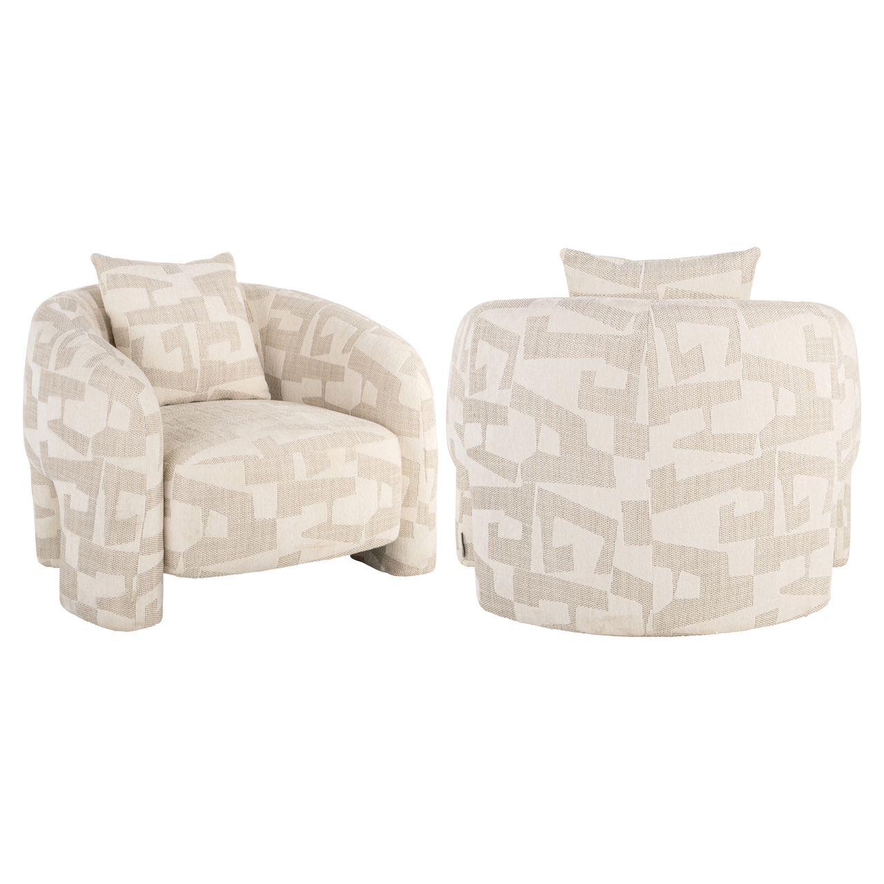 Lounge Stuhl Tuscany beige graffic