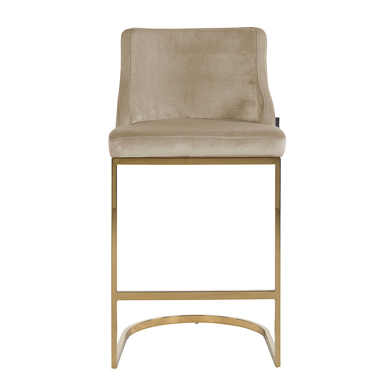 Barhocker Bolton khaki velvet gold fire retardant (Set of 2) Barhocker Bolton khaki velvet gold fire retardant (Set of 2)