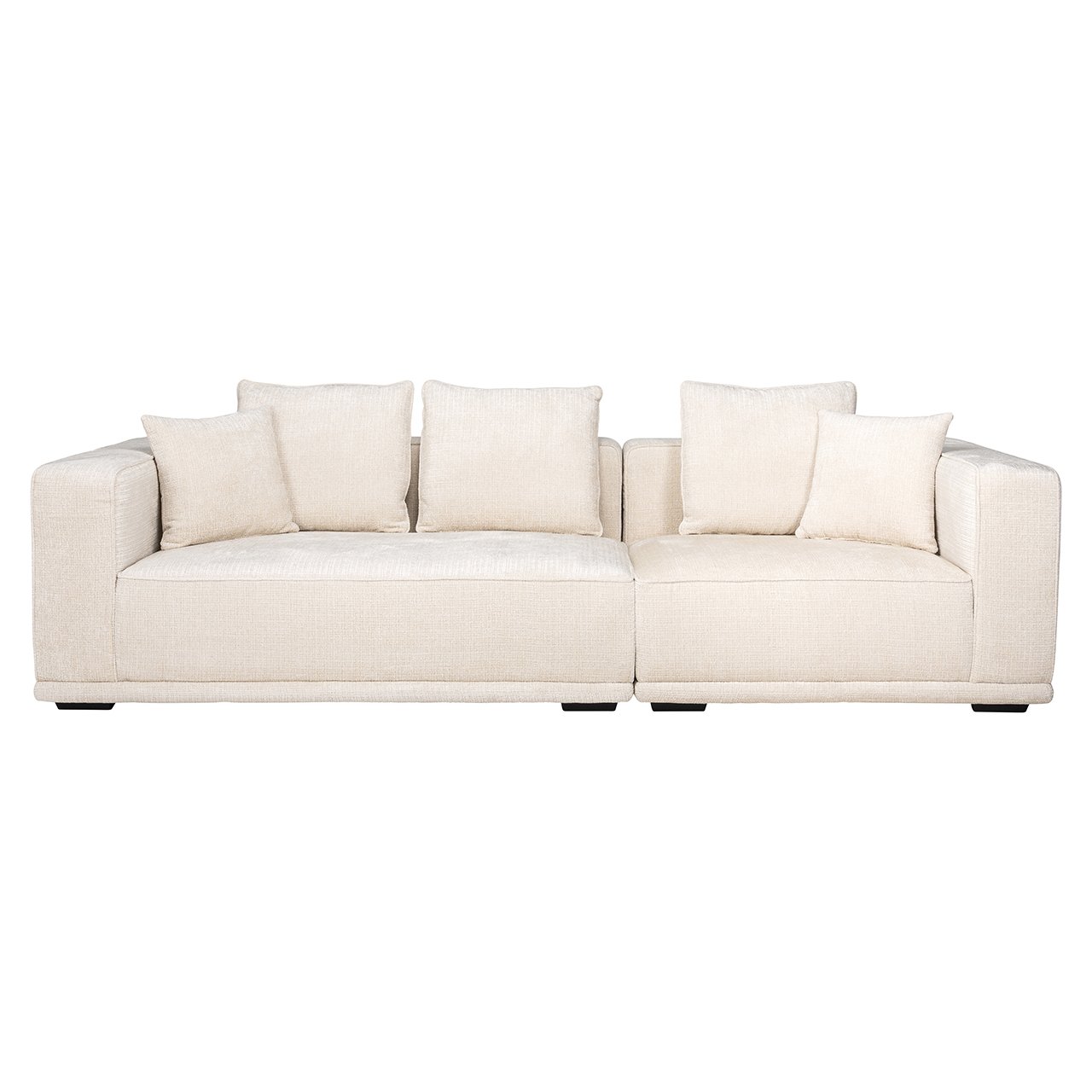 Sofa Lusso 3-Sitzer beige Chenille (Niagara 902 beige)