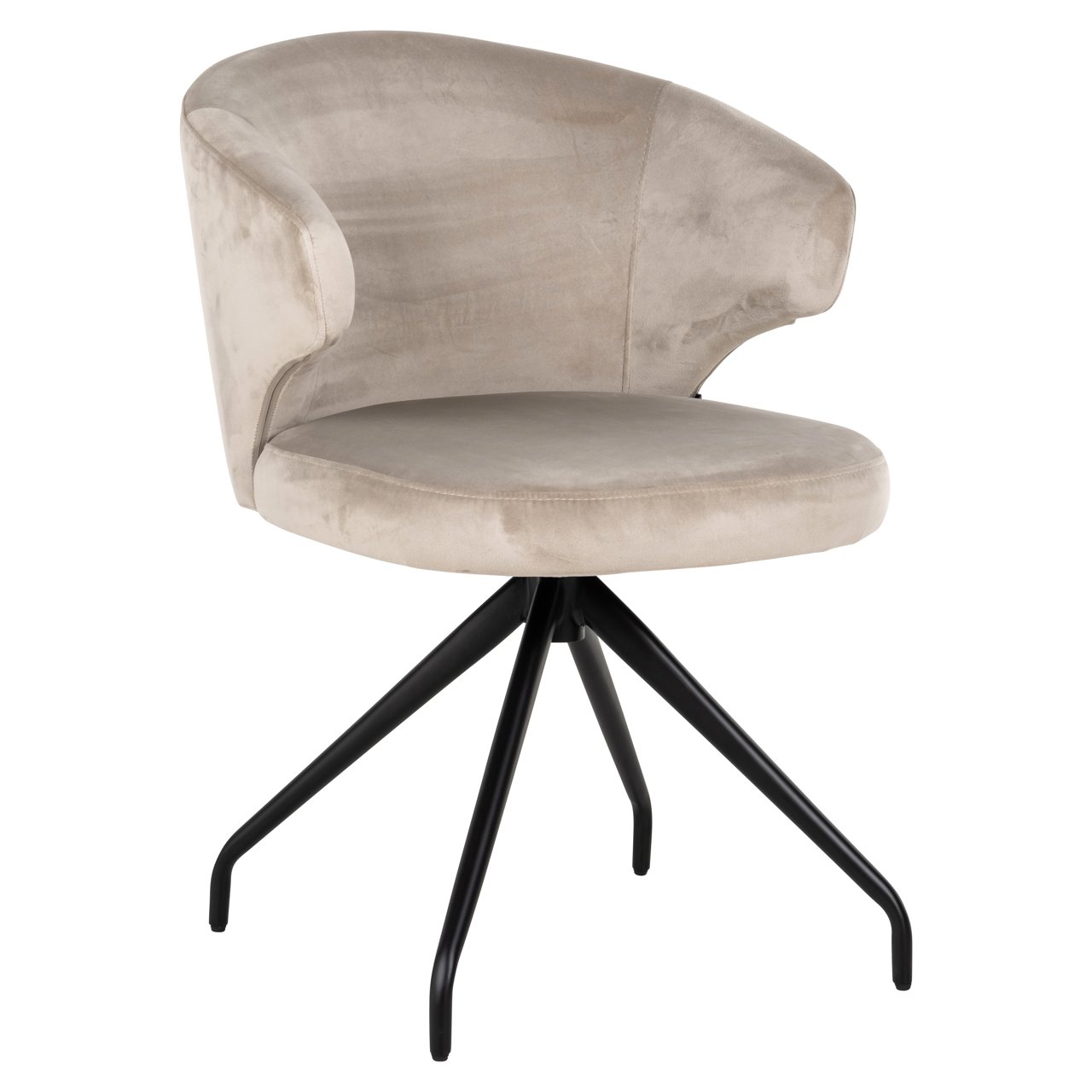 Esszimmerstuhl Milly khaki velvet swivel