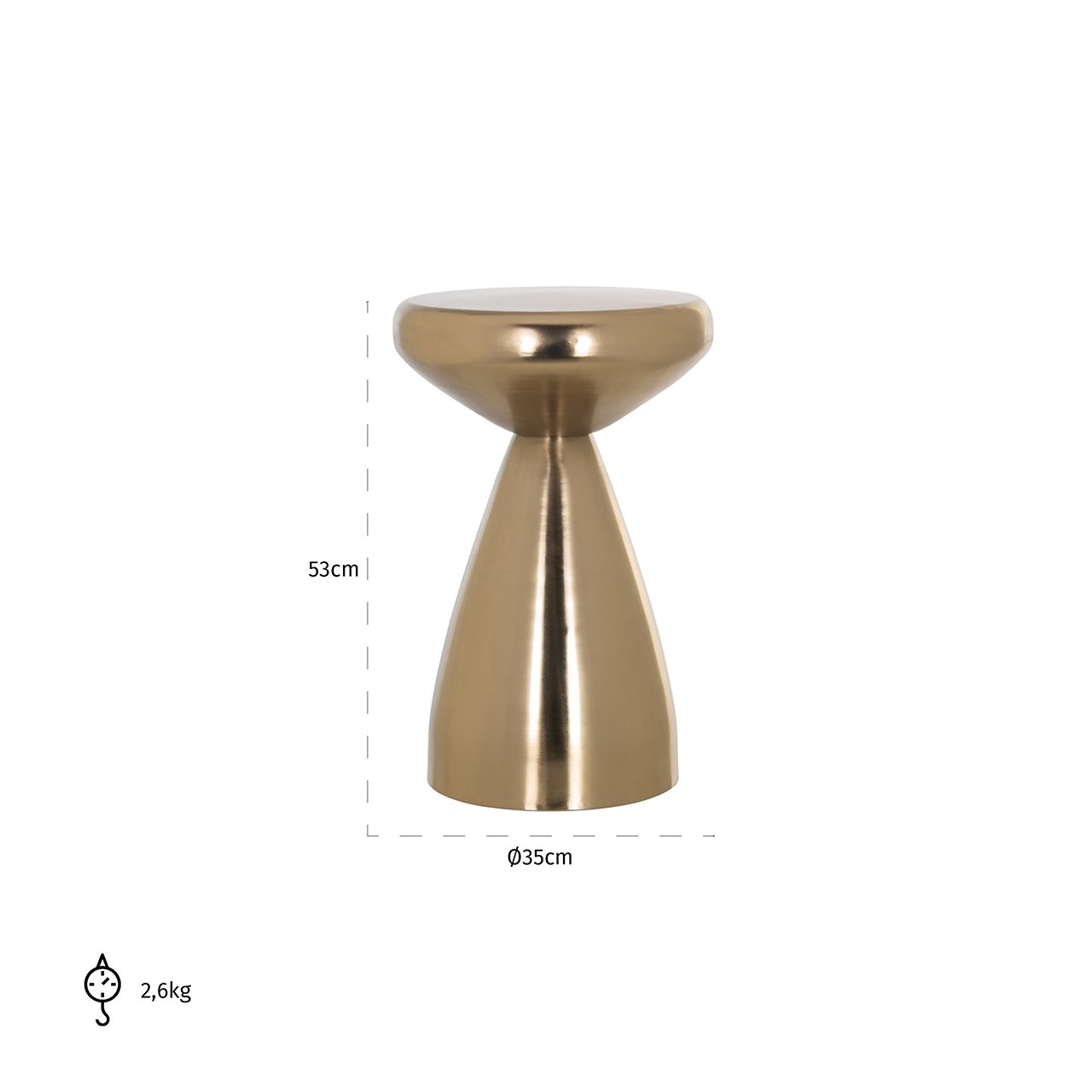 Beistelltisch Arlo (Gold)