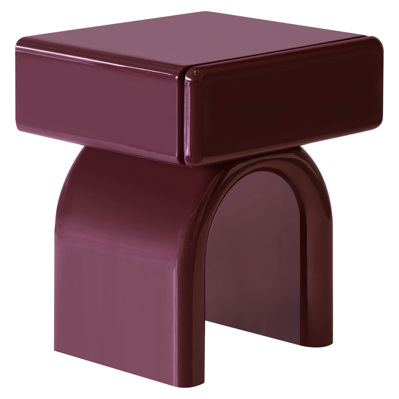 Nachttisch Bennet burgundy 1-drawer