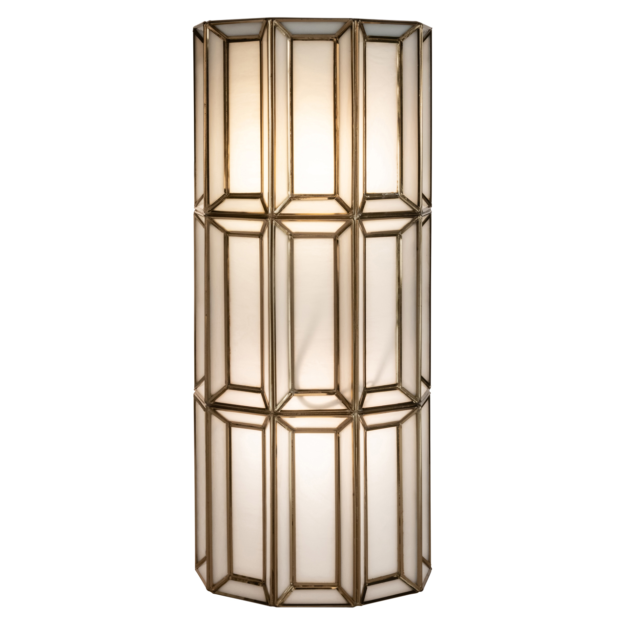 Wandlampe Opal brass antique