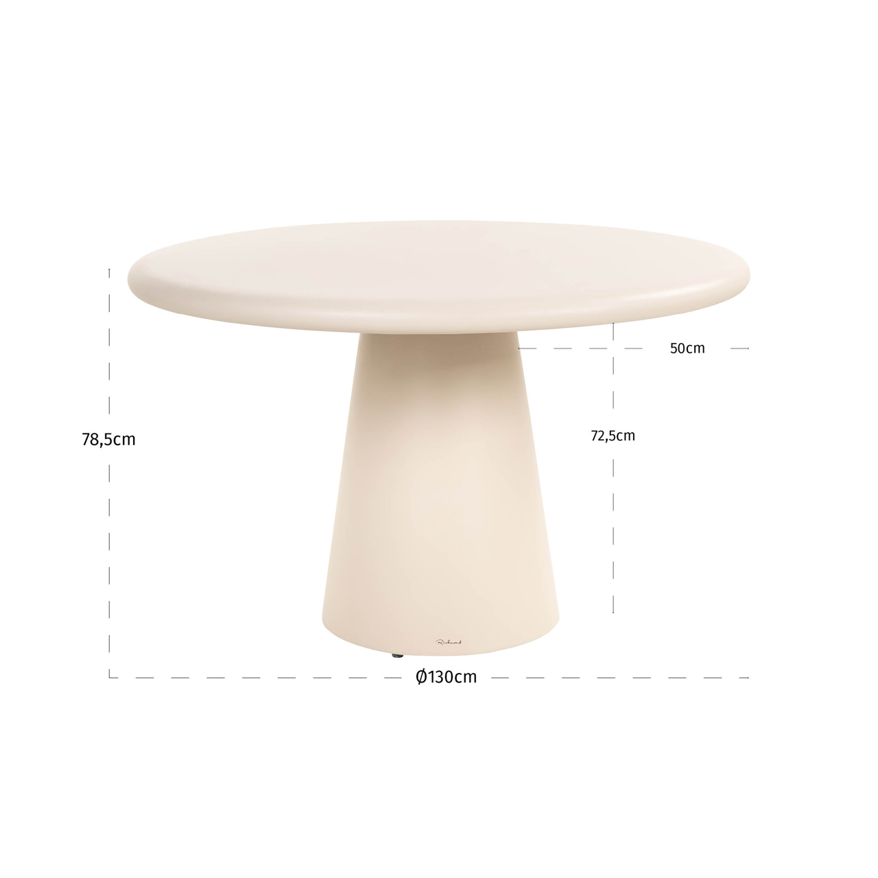 Outdoor Esstisch Urban Bloom sandstone 130Ø