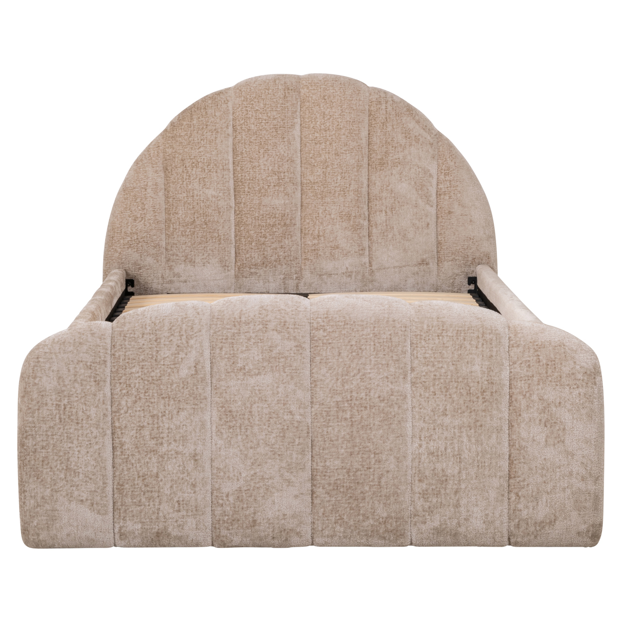 Bett Pixie clay chenille 120x200 with pull-out bed