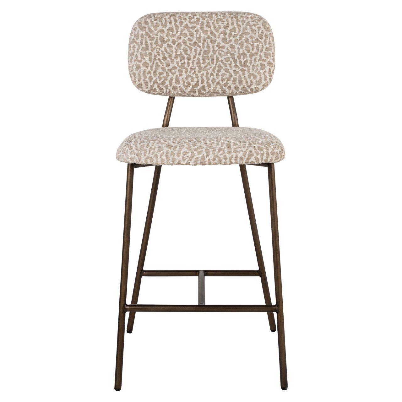 Thekenstuhl Xenia beige leopard fire retardant (Set of 2)